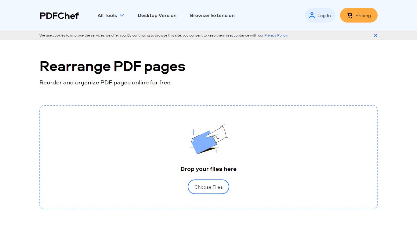 Rearrange PDF Pages | Free Tool to Reorder PDF Pages Online - PDFChef